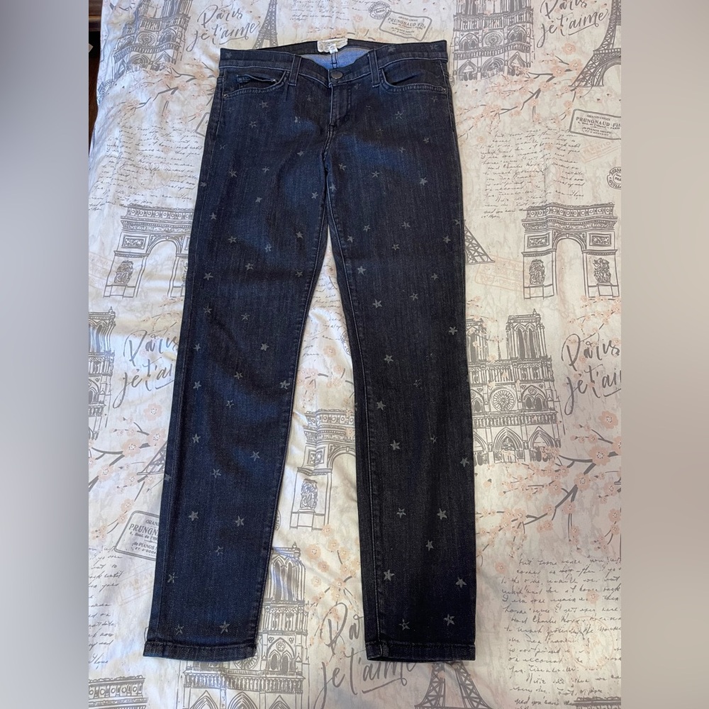 CURRENT/ELLIOTT The Stiletto Washed Black with Mini Stars 29